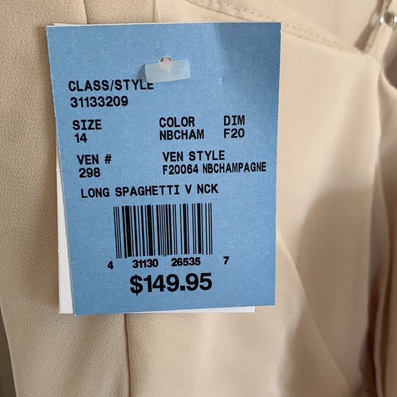 Spaghetti Strap Full Skirt Bridesmaid Dress - Picture 8 of 9